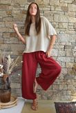Santos Cushion Cotton Quirky Pant Sangria